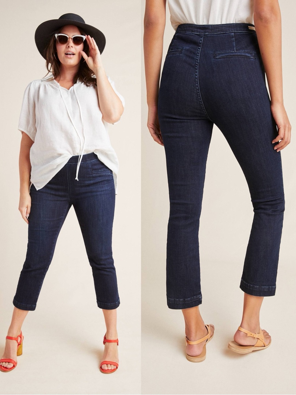 Anthropologie Pilcro High Rise Capri Denim Legging Jeans - Picture 1 of 9